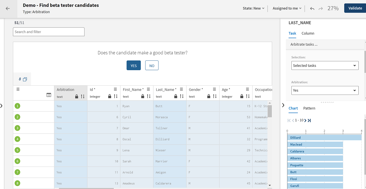 Bulk transition in an Arbitration campaign.