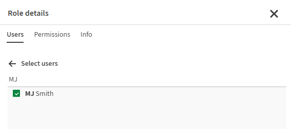 Search for and select user named MJ Smith.