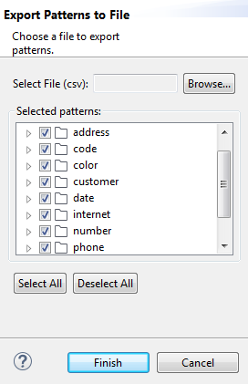 Overview of the Export Pattern wizard.