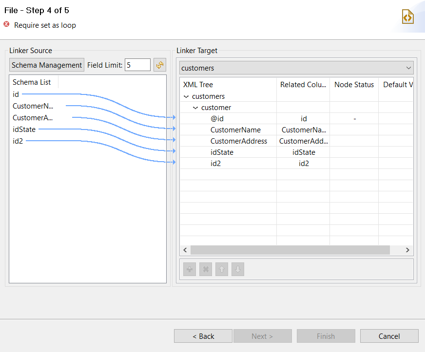 File - Step 4 of 5 dialog box.