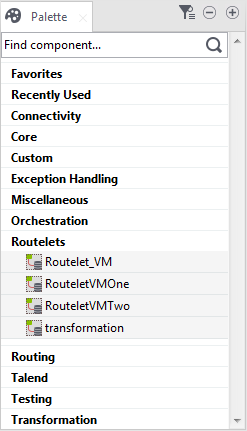 Routelets in the Palette.