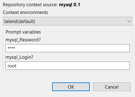 Repository context source dialog box.