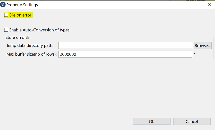 Property Settings dialog box.