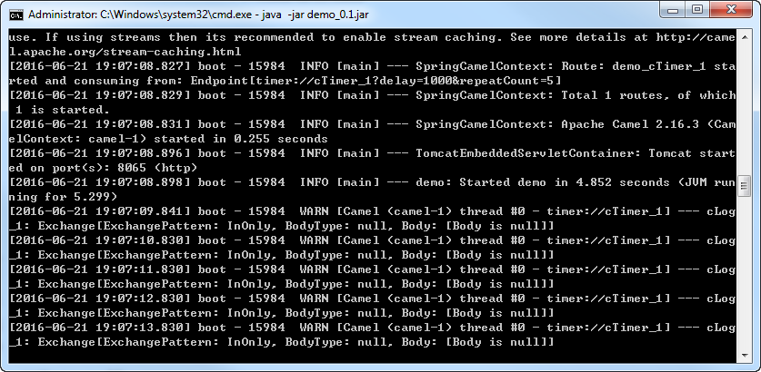 Log messages in the command line.