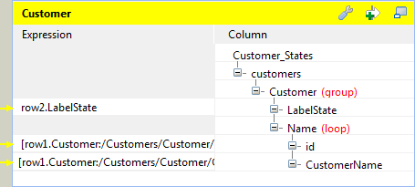 Example of an XML tree with the group element.