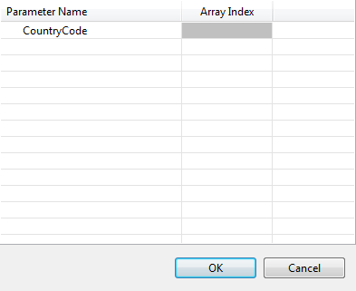 Parameter Tree dialog box.