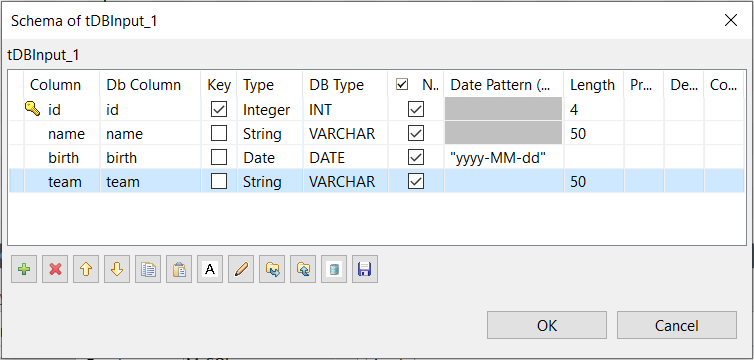 Schema editor.