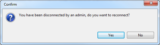 Confirmation dialog box.