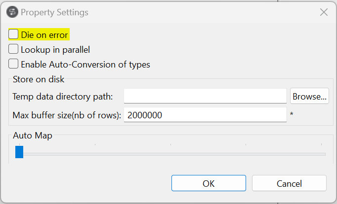 Property Settings dialog box.