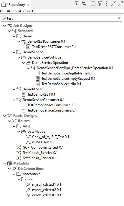 Repository search field.