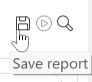 Location of the Save icon in the report tab.