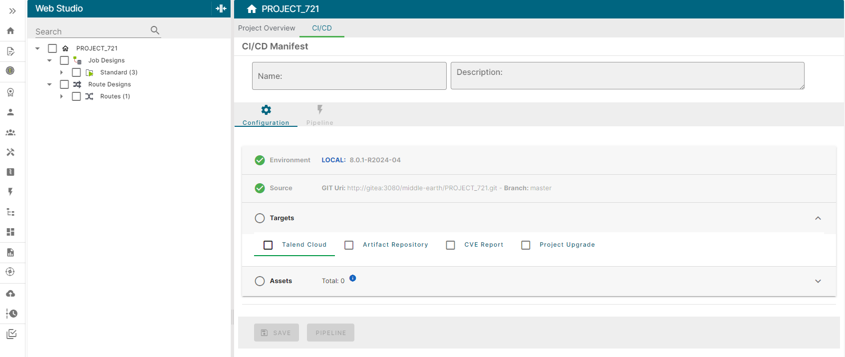 CI/CD Manifest page