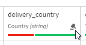 Icône Data quality rule (Règle de qualité de données) dans l'en-tête du champ.