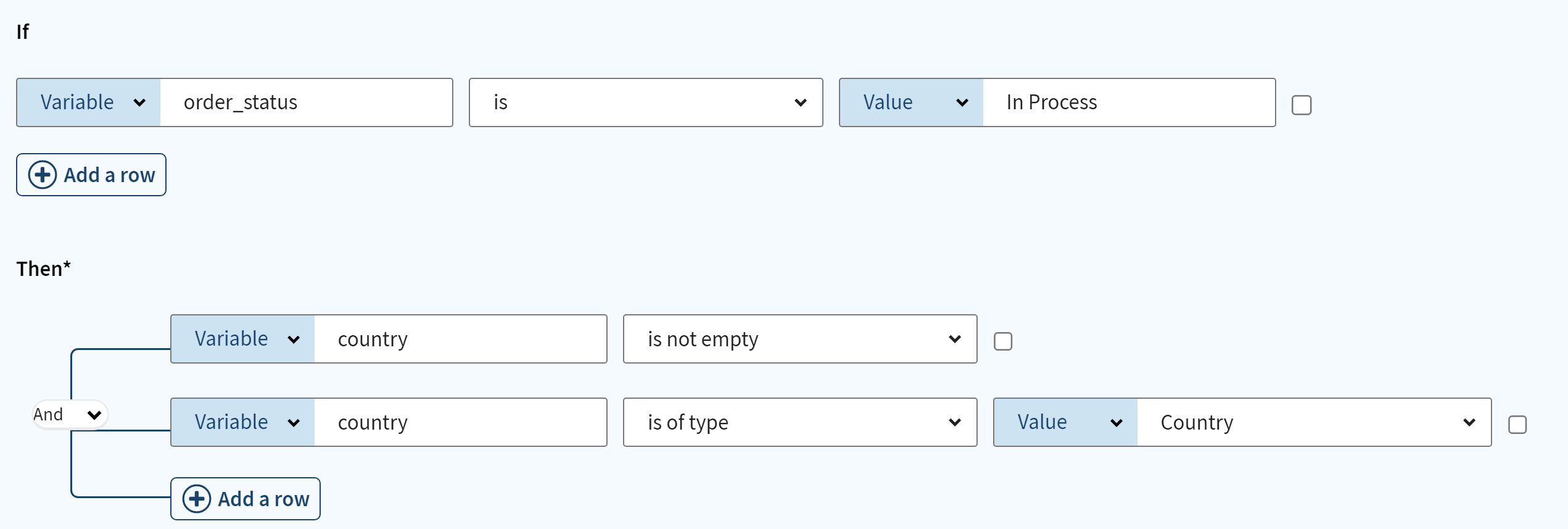 Configuration pour la création d'une règle de qualité de données en mode Basic (Simple).