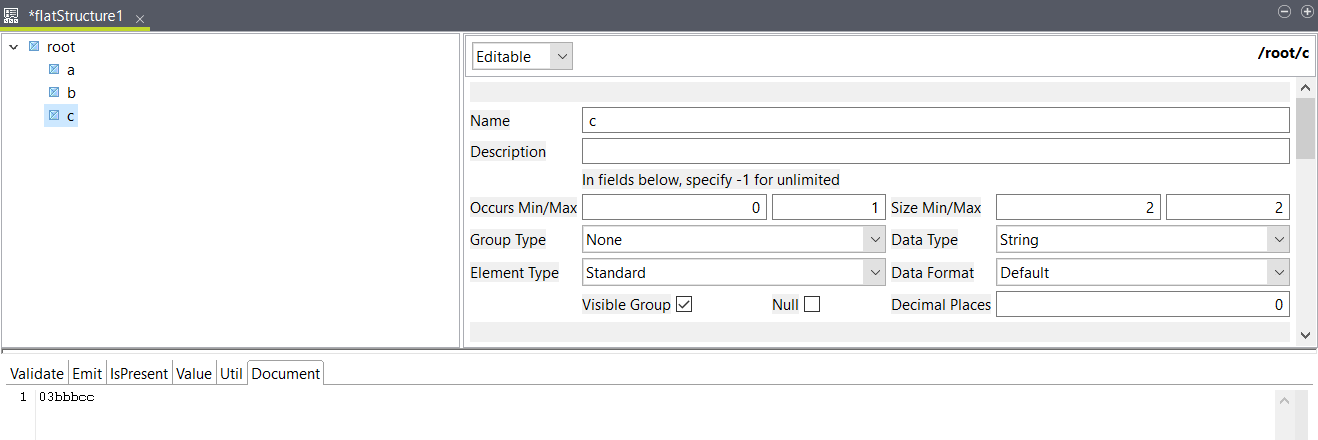 Propriétés des éléments.