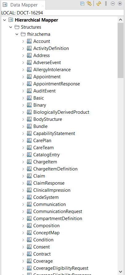 Les structures de la spécification FHIR sont importées.
