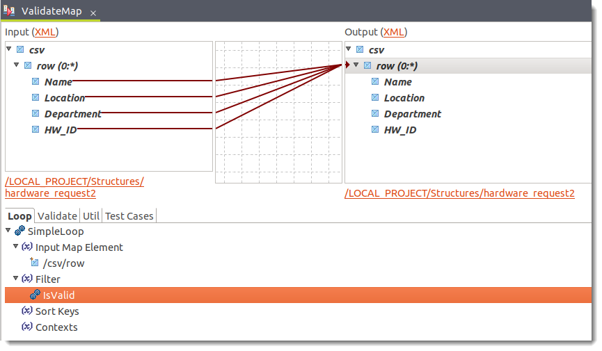 Onglet Loop (Boucle).