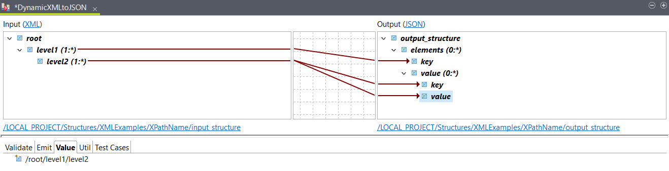 Configuration du mapping.