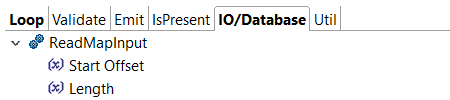 Onglet IO/Database (ES/Base de données).