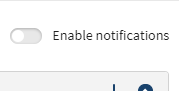 Option d'activation ou de désactivation des notifications affichée.