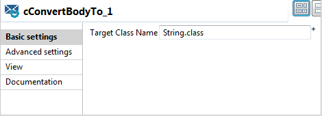 Vue Basic settings (Paramètres simples).