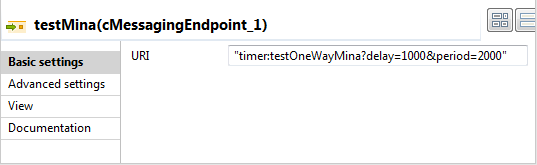 Vue Basic settings (Paramètres simples).