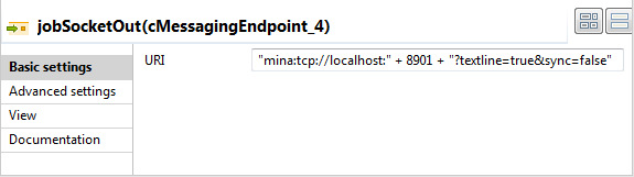 Vue Basic settings (Paramètres simples).