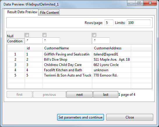 Boîte de dialogue Data Viewer (Visualiseur de données).