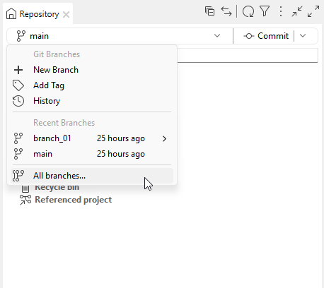 Arborescence Repository (Référentiel).