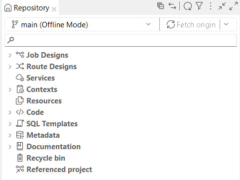 Arborescence Repository (Référentiel).