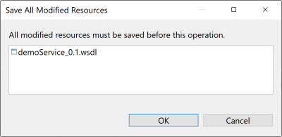 Boîte de dialogue Save All Modified Resources (Enregistrer toutes les ressources modifiées).