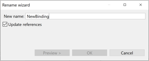 Rename wizard (Assistant de renommage).