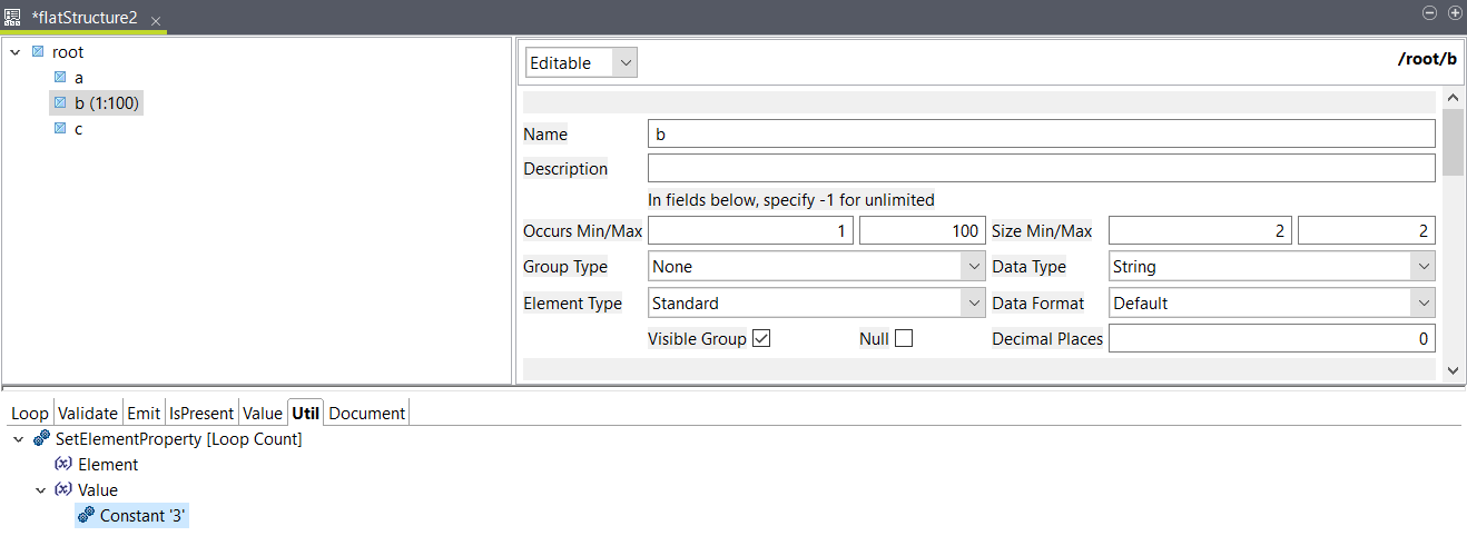 Constantファンクションの配置。