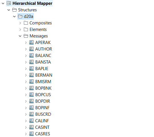 新しいストラクチャーが作成された状態。
