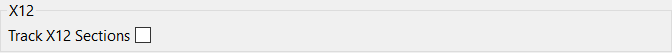 [Track X12 Sections] (X12セクションを追跡)チェックボックス。