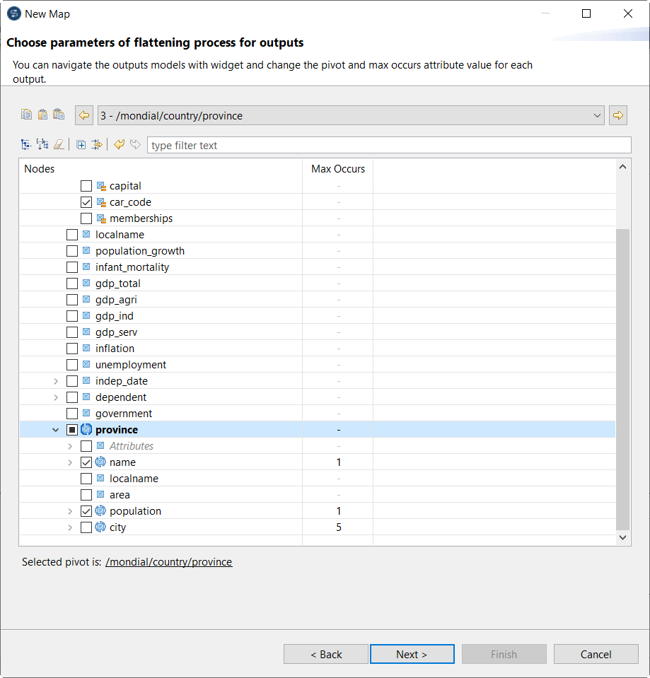 [Max Occurs] (最大発生)カラム。