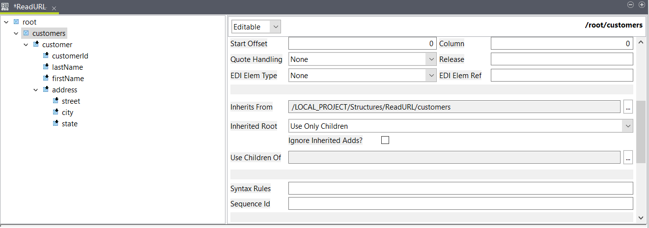 ストラクチャーの例。