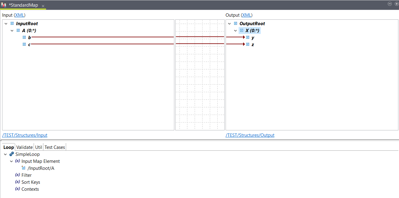 エレメントのマッピング。