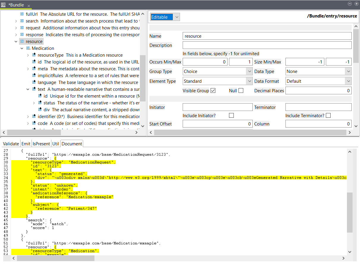 ストラクチャーに追加された新しいエレメント。
