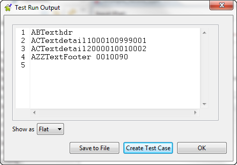 [Test Run Output] (テスト実行出力)ウィンドウ。