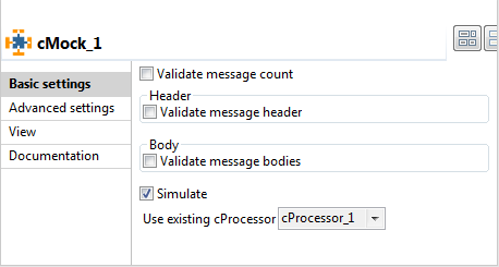 [Basic settings] (基本設定)ビュー。