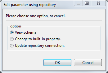 [リポジトリーを使用してパラメーターを編集]ダイアログボックス。