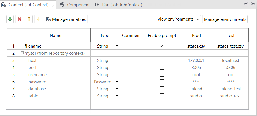 [Context] (コンテキスト)ビュー。