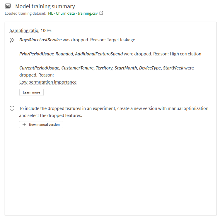 Tam boyutta görüntülemek için tıklayın Modelin en iyi performans için nasıl optimize edildiğini gösteren bir ML deneyindeki model eğitim özeti.