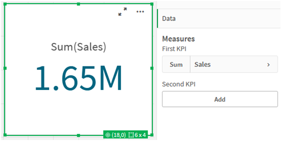 使用集合修饰符的 KPI。