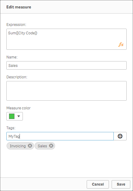 Click to view full size Edit measure dialog.