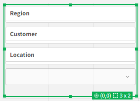 Filter pane in edit view.